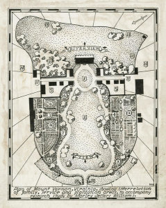 Morley Jeffers Williams - Plan of Mount Vernon, showing interrelation of family, service, and plantation areas