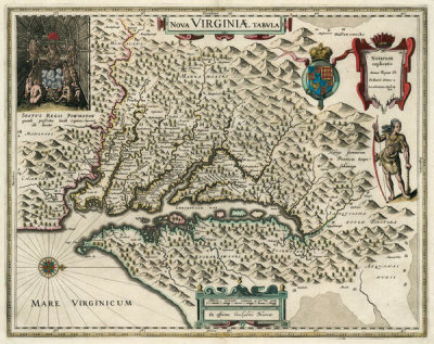 Willem Janszoon Blaeu - 1630 map of Virginia and Maryland (Nova Virginiae tabula)