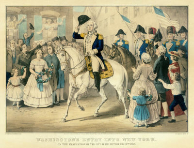 Currier and Ives - Washington's entry into New York: on the evacuation of the city by the British, Nov. 25th. 1783