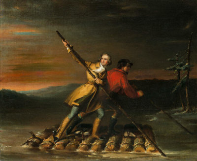 Daniel Huntington - Washington and Gist Crossing the Allegheny River